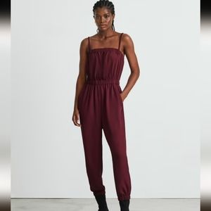 Everlane The Party-Of-One Jumpsuit In Wine Women's Size Small EUC